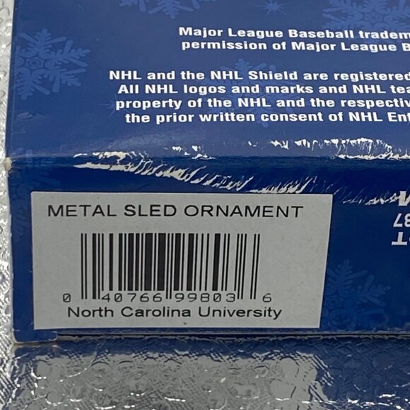 Christmas Ornament University North Carolina Tar Heels‎ Metal Sled Sports - Picture 8 of 13